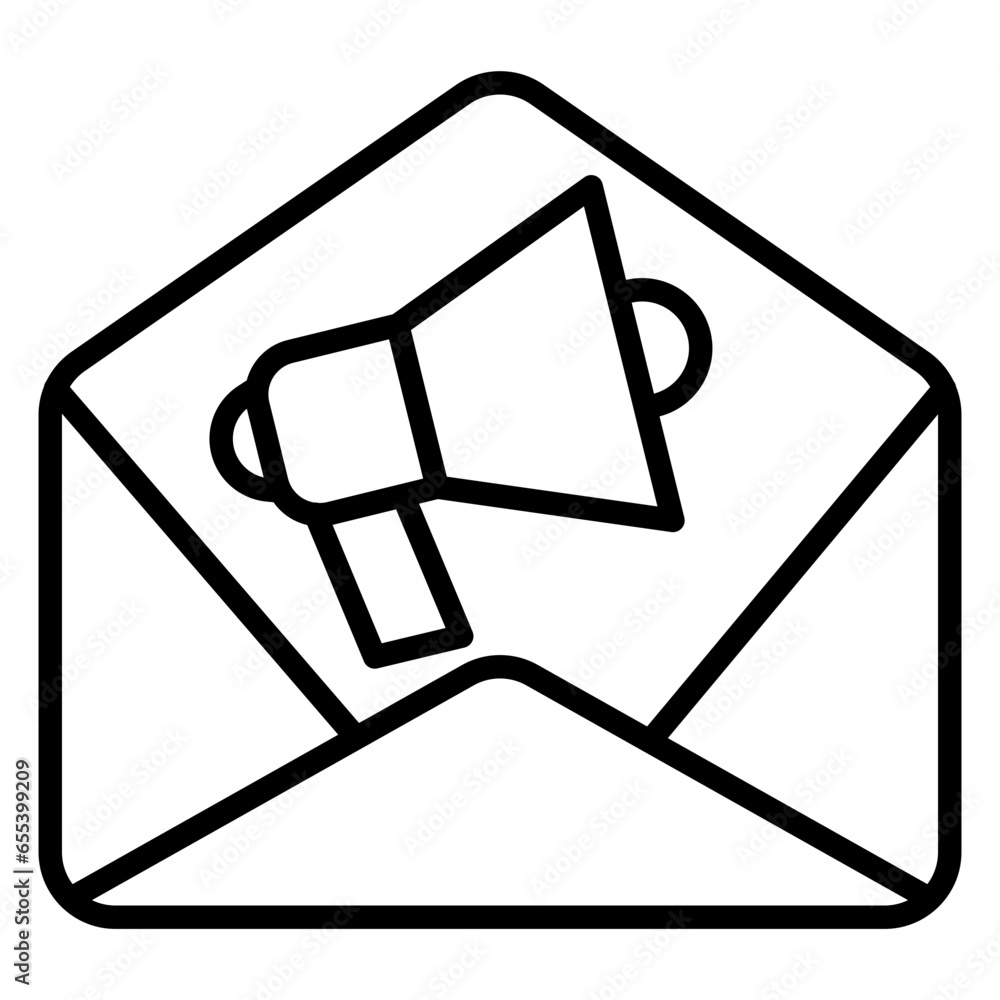 Outline Mail Marketing icon Outline Mail Marketing icon