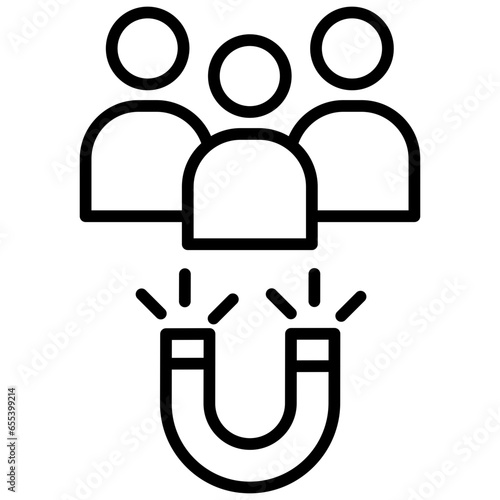 Outline Customer attraction icon