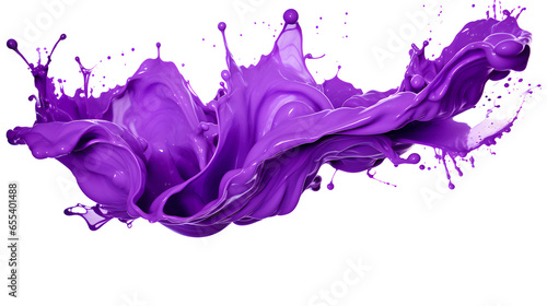 Purple Paint Splash Isolated on Transparent Background