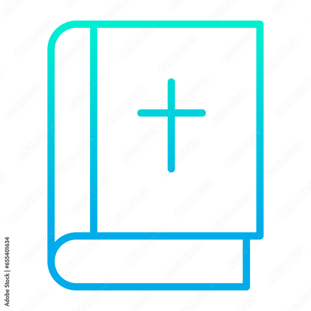 Obraz premium Outline gradient Bible icon