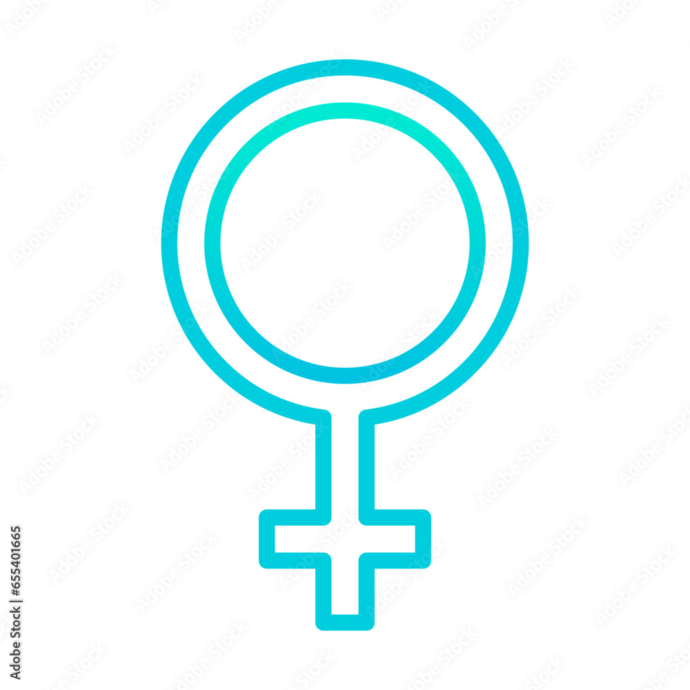 Outline gradient Female icon Outline gradient Female icon