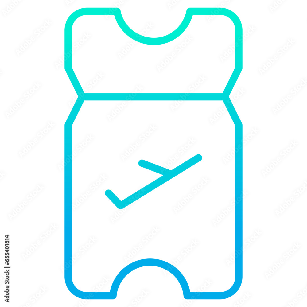 Obraz premium Outline gradient Travel Ticket icon