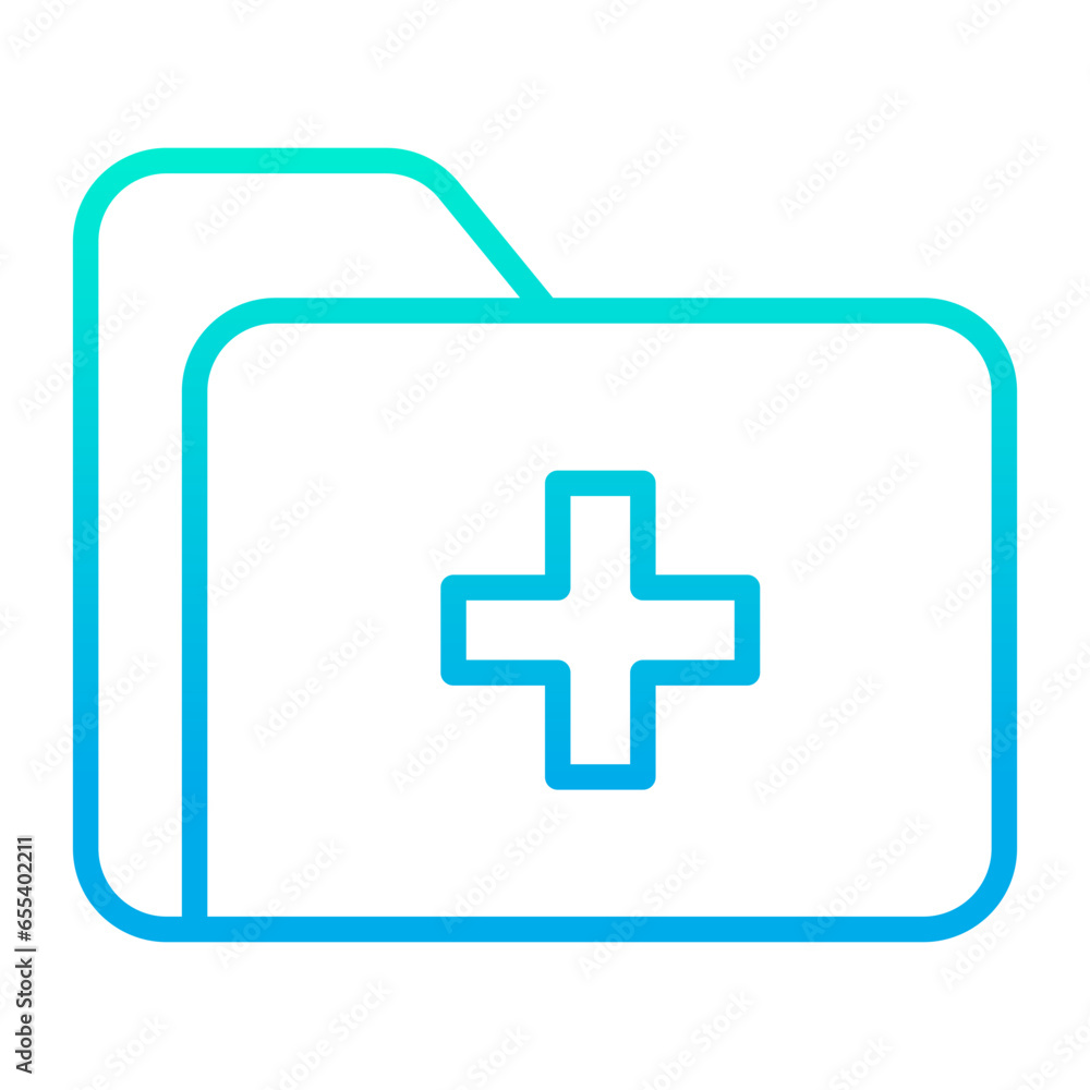 Outline gradient Folder document icon Outline gradient Folder document icon