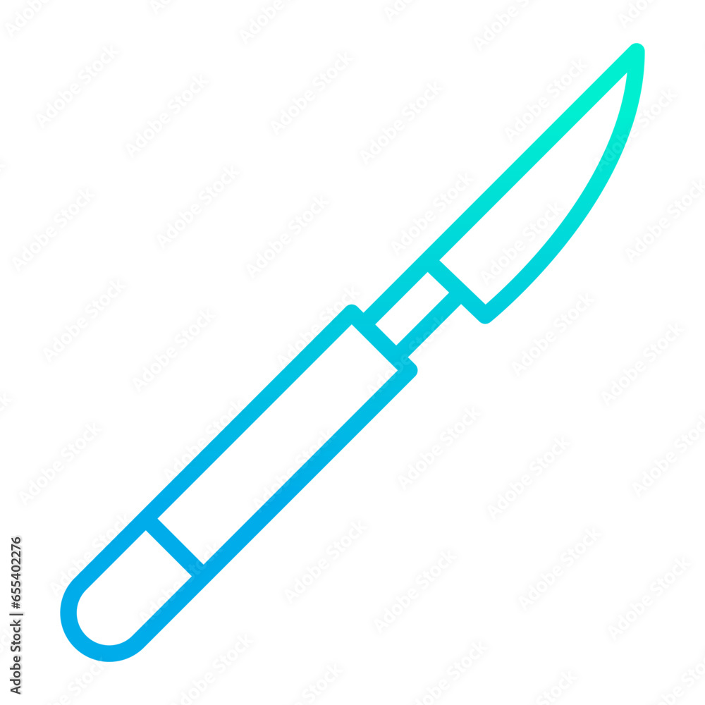 Outline gradient Scalpel icon Outline gradient Scalpel icon