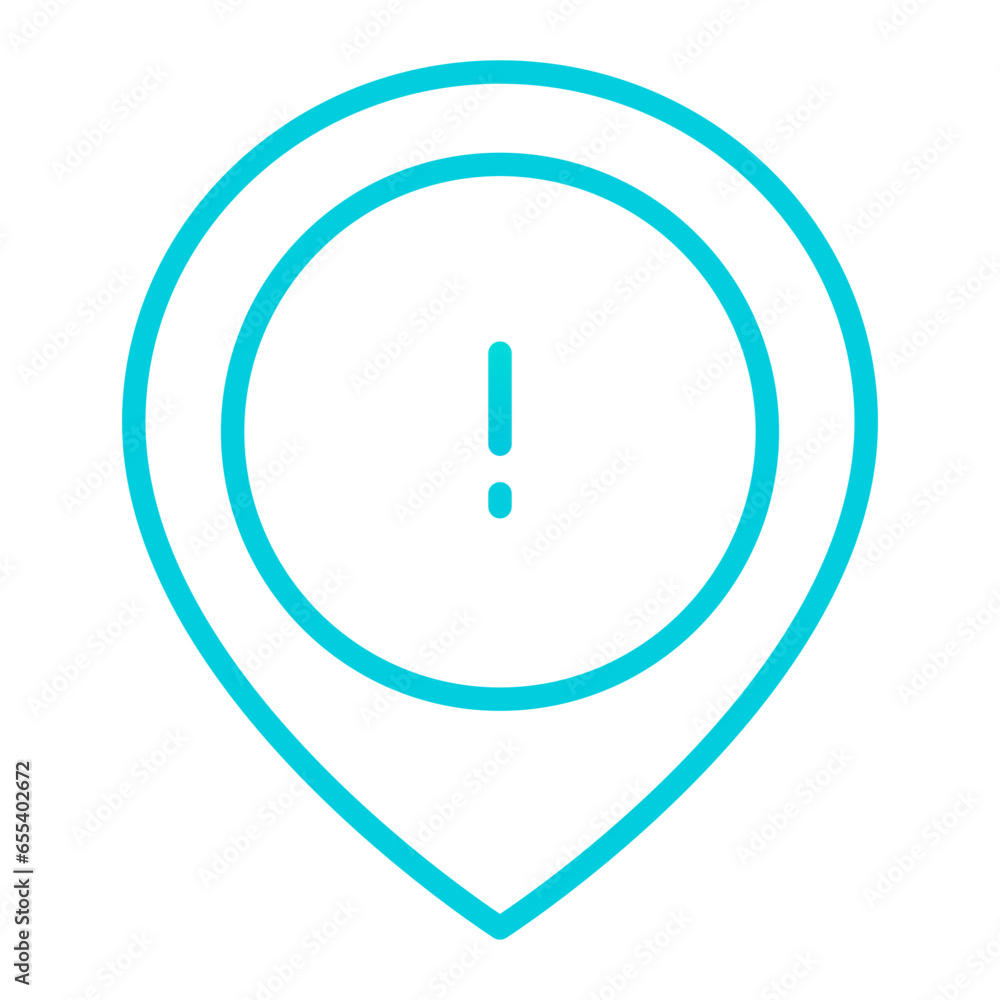 Outline gradient Info Location Map icon Outline gradient Info Location Map icon