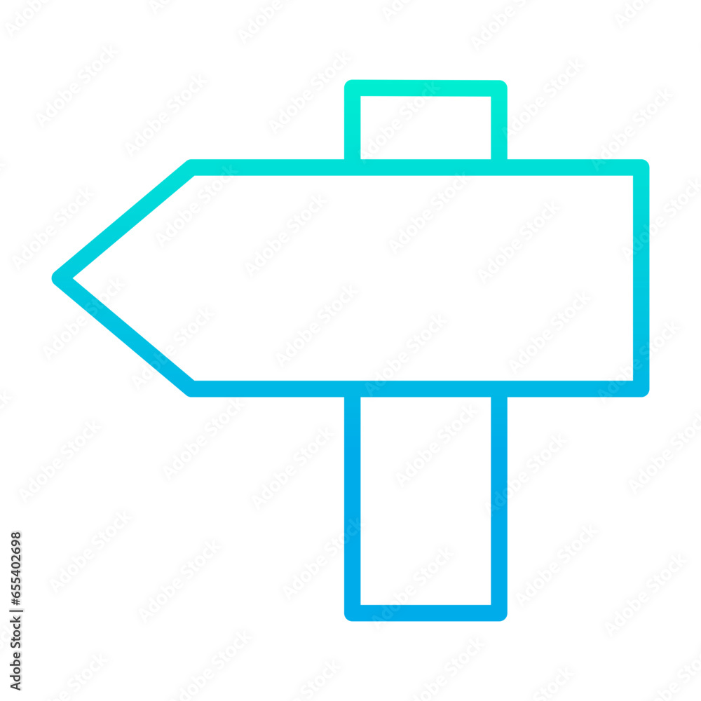 Outline gradient Location board icon Outline gradient Location board icon