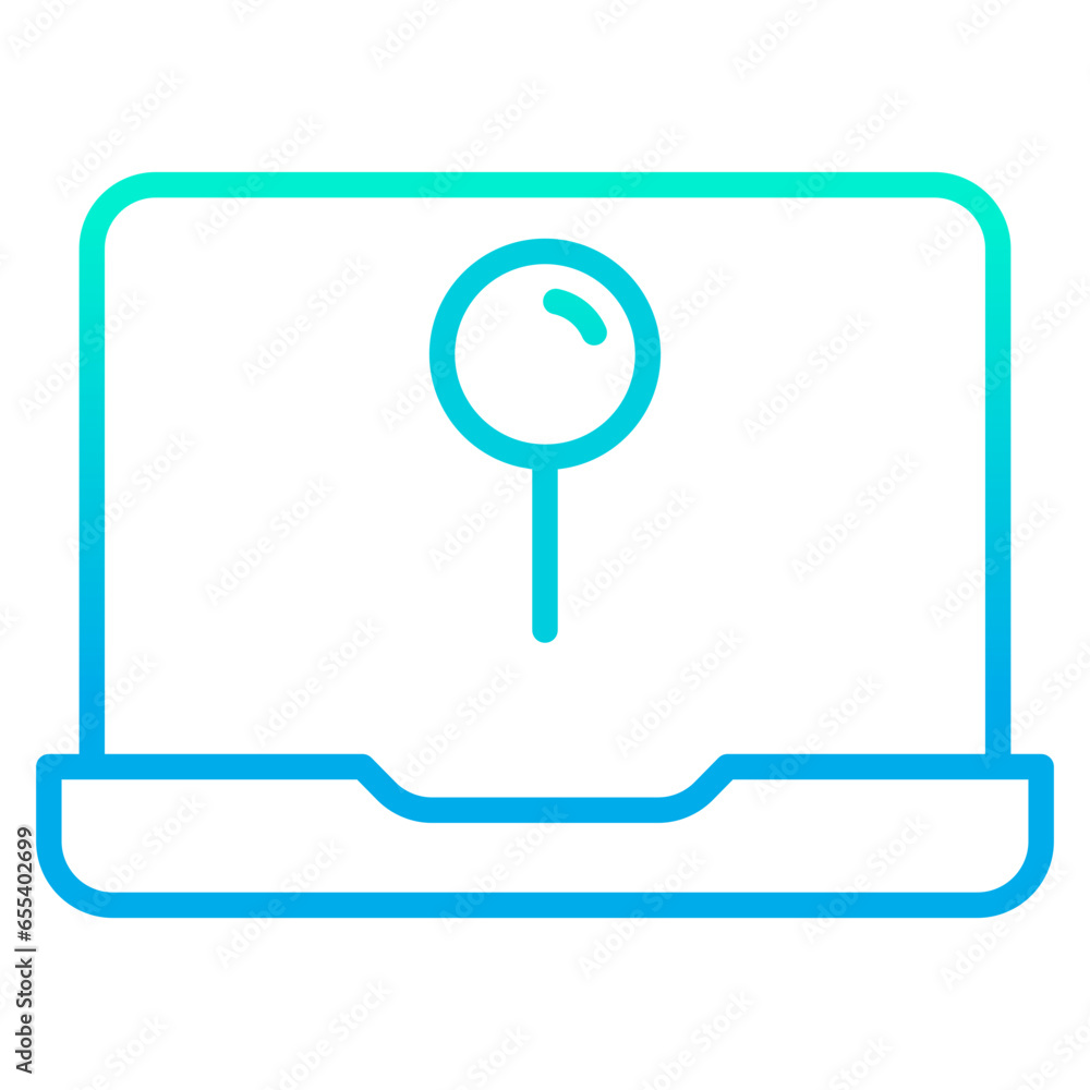 Outline gradient Laptop Pin icon Outline gradient Laptop Pin icon