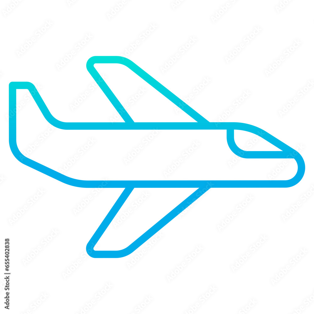Outline gradient Airplane icon