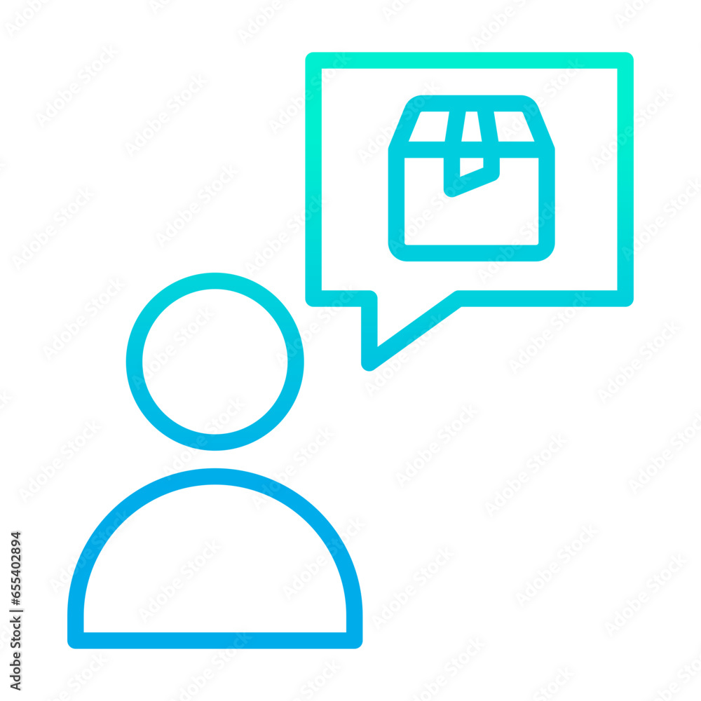 Outline gradient Courier box Conversion icon Outline gradient Courier box Conversion icon
