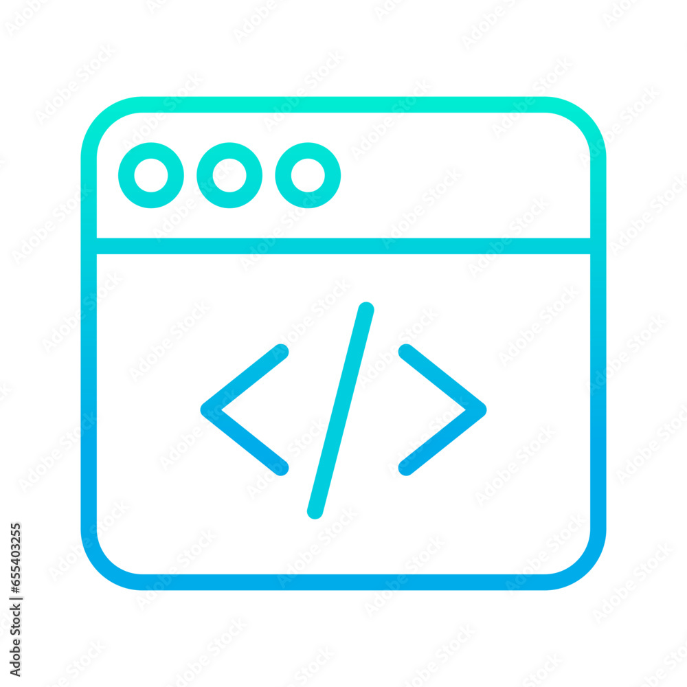 Outline gradient Website Code icon Outline gradient Website Code icon