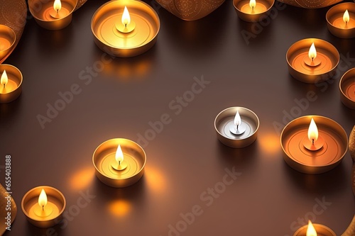 Diwali, the triumph of light and kindness abstract background illustration generative ai photo