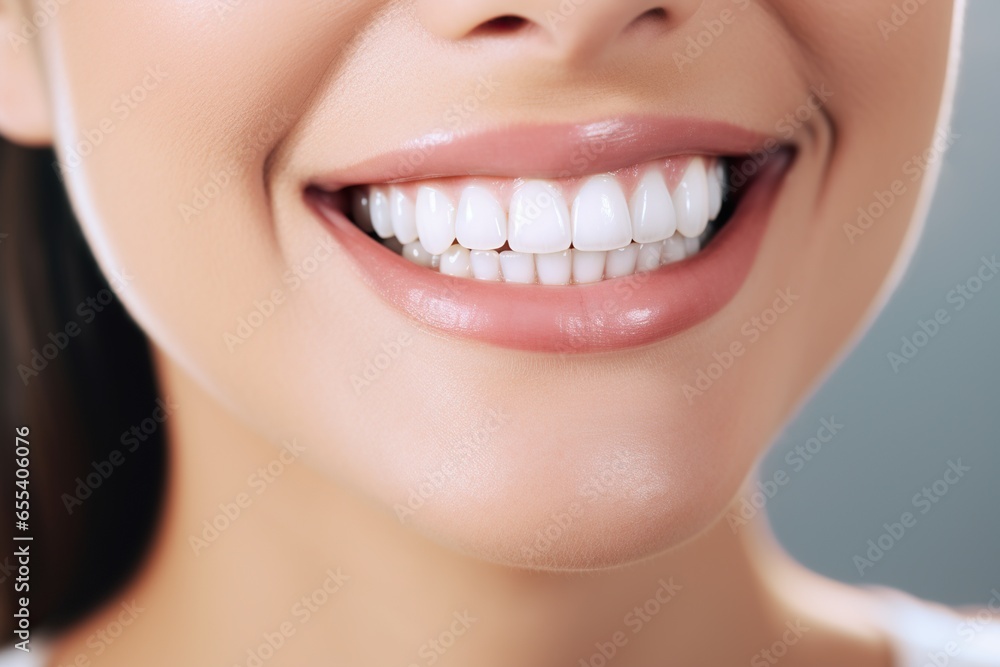 Close-up of perfectly healthy female teeth. Beautiful smile. Close-up of perfectly healthy female teeth. Beautiful smile.
