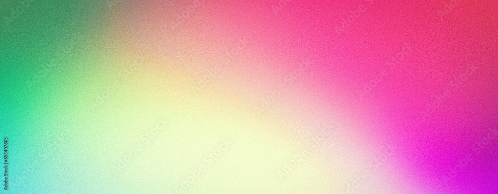 Pink yellow magenta green grainy gradient background noise texture abstract retro grunge banner header design