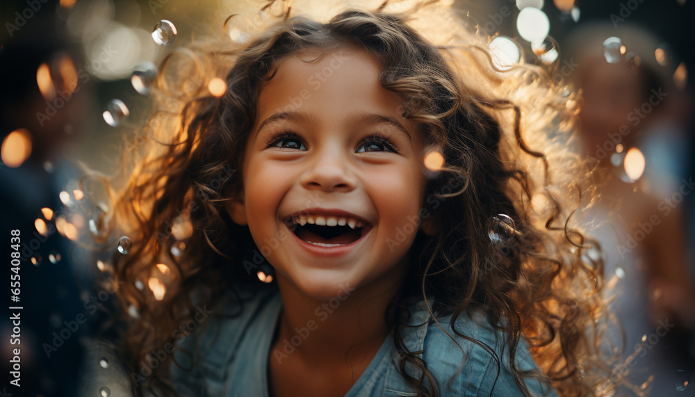 Smiling, happiness, cheerful, joy, cute, fun, portrait, enjoyment, child generated by AI Smiling, happiness, cheerful, joy, cute, fun, portrait, enjoyment, child generated by AI