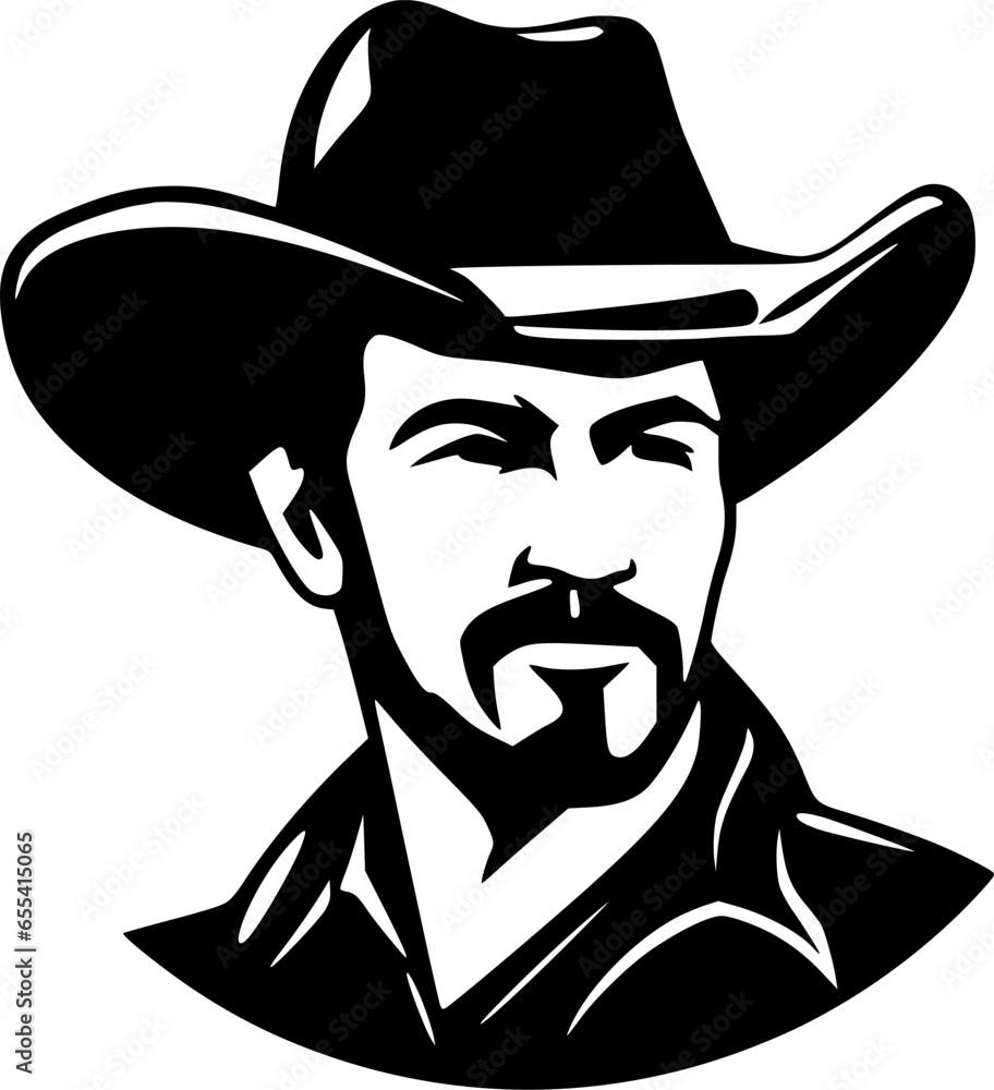 Western - Black and White Isolated Icon - Vector illustration Western - Black and White Isolated Icon - Vector illustration