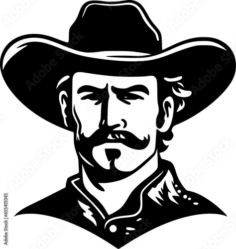 Western | Black and White Vector illustration