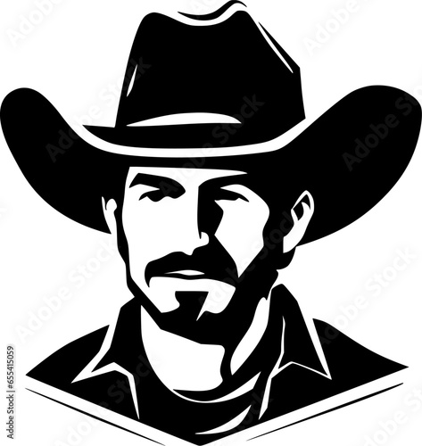 Western | Black and White Vector illustration
