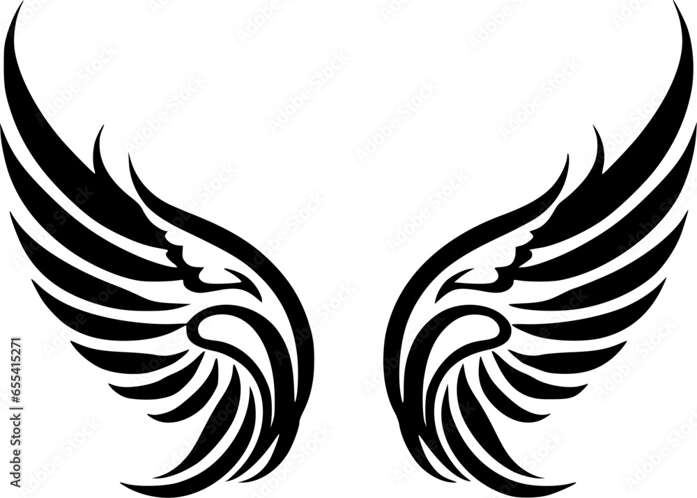 Angel Wings - Minimalist and Flat Logo - Vector illustration Angel Wings - Minimalist and Flat Logo - Vector illustration