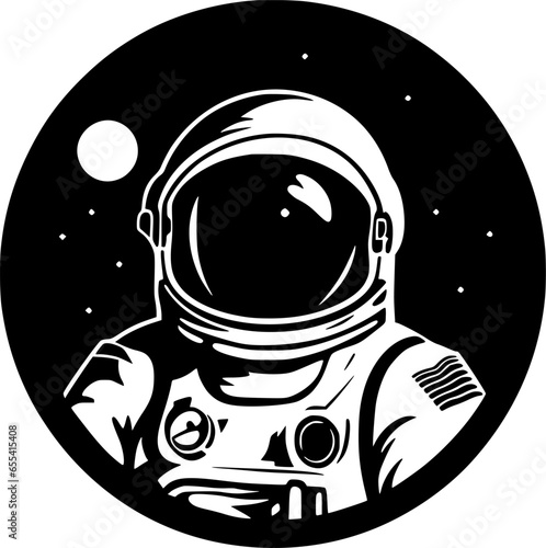 Astronaut | Minimalist and Simple Silhouette - Vector illustration