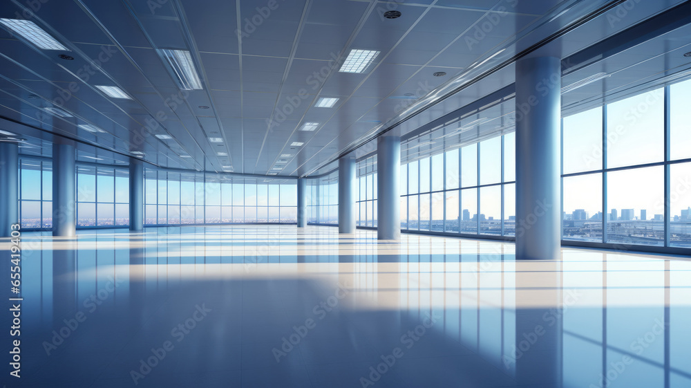 Empty spacious office. Business background. Empty spacious office. Business background.