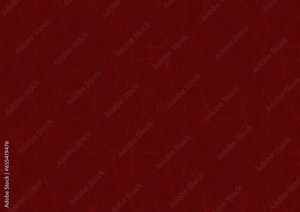 Hand-drawn unique abstract symmetrical seamless ornament. Light semi transparent red on a deep red background. Paper texture. Digital artwork, A4. (pattern: p10-1b) Hand-drawn unique abstract symmetrical seamless ornament. Light semi transparent red on a deep red background. Paper texture. Digital artwork, A4. (pattern: p10-1b)
