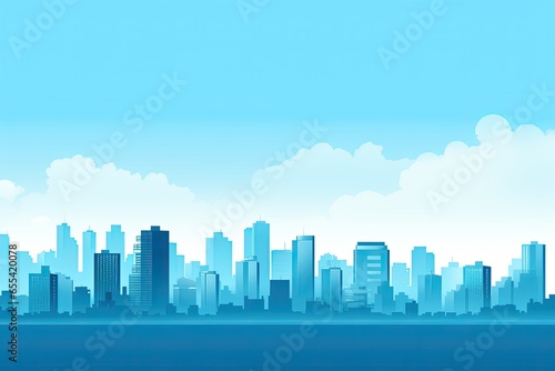 urban city landscape skyline space silhouette illustration background © DailyLifeImages
