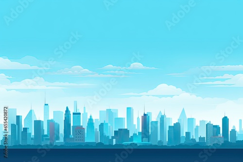 urban city landscape skyline space silhouette illustration background © DailyLifeImages