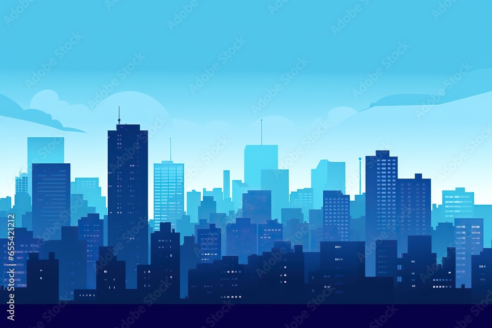 urban city landscape skyline space silhouette illustration background