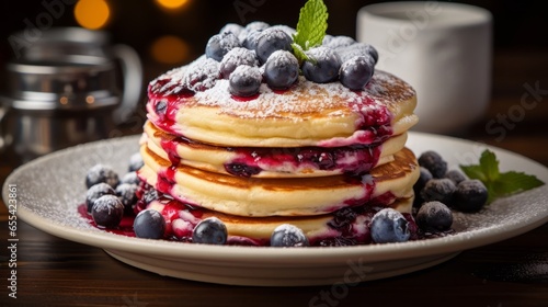 pancakes with blueberries
