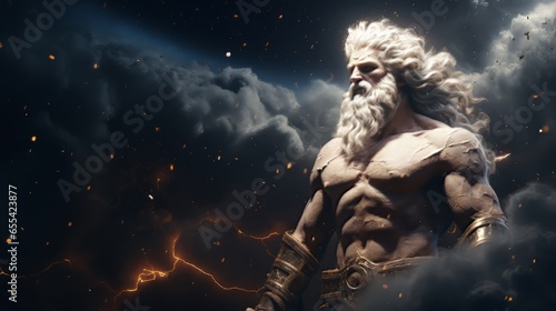Jupiter - The roman god of sky and thunder.generative ai
 photo