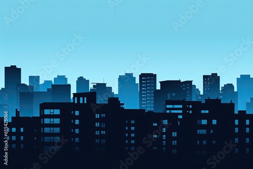 urban city landscape skyline space silhouette illustration background