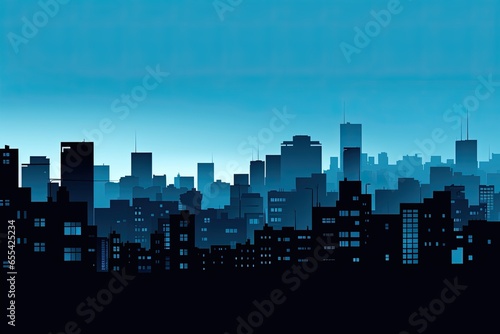 urban city landscape skyline space silhouette illustration background