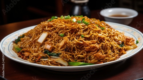 Fried noodles, a signature Asian dish