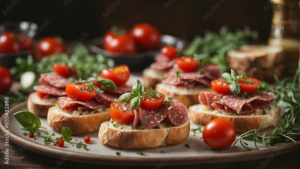 A delicious meat and tomato dish ready to be enjoyed