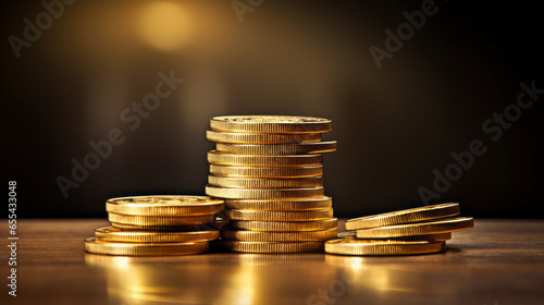 Wallpaper Mural A stack of gold coins Torontodigital.ca
