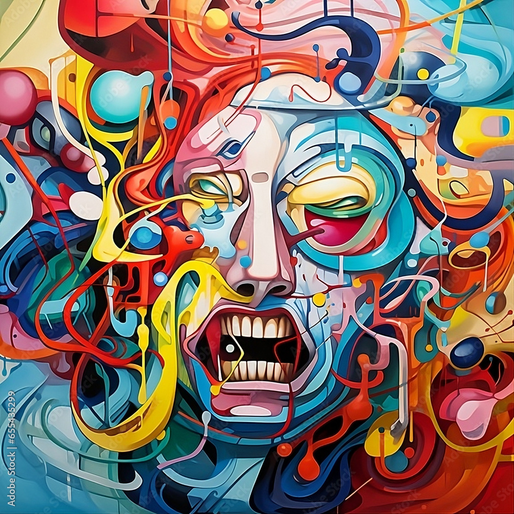 Mind in Turmoil: An Abstract Image Depicting the Tumultuous Mind by Generative AI Mind in Turmoil: An Abstract Image Depicting the Tumultuous Mind by Generative AI