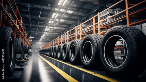 A state-of-the-art tire manufacturing plant, producing a variety of tire types © Textures & Patterns