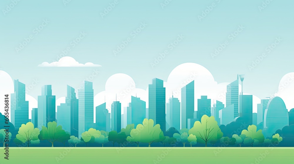 Creative illustration of a city skyline with sleek silhouettes