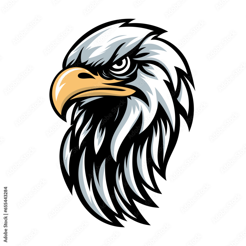 Obraz premium eagle head mascot vector logo