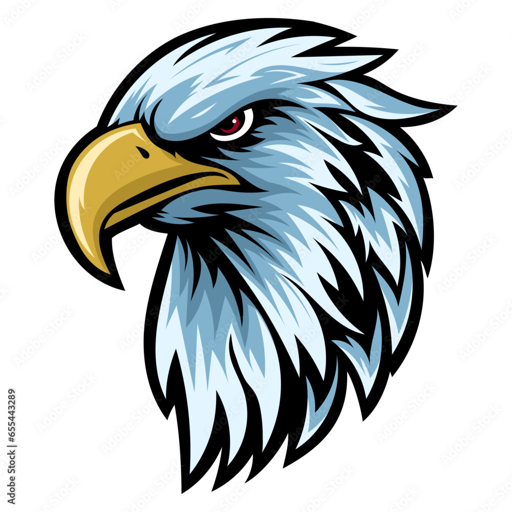 Obraz premium eagle head mascot vector logo