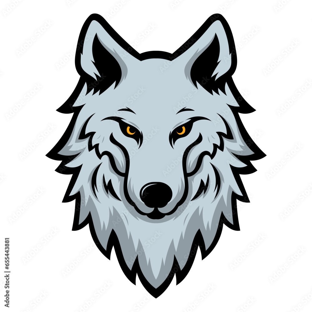 wolf mascot vector logo