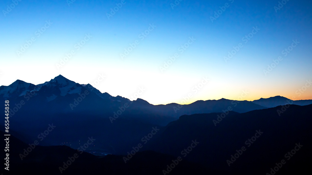 landscape view in mountainous terrain in Georgia landscape view in mountainous terrain in Georgia