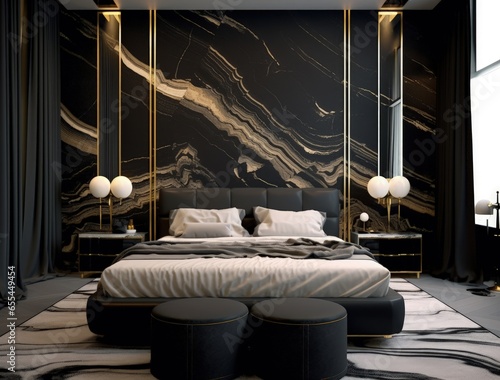  Bedroom design ideas, Modern and creative design ideas extraordinary and stylish minimalist bedroom. black modern. luxurious, oppulent, modern, luxe modern-baroque,  photo