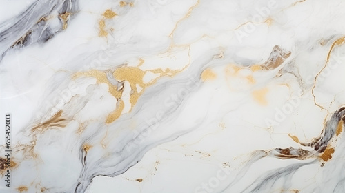 Elegant White and Golden Marble Surface: A Fusion of Natural Beauty and Luxurious Design