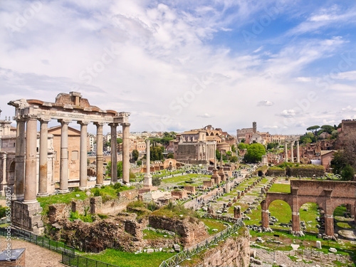Roman Forum in sunny spring day, Rome, Italy