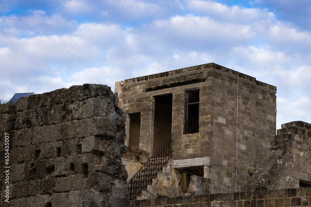 Old buildings and ruins form Rhodes, Greece Old buildings and ruins form Rhodes, Greece