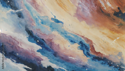 Ethereal Horizons: An Abstract Watercolor Painting