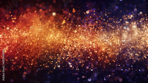 Elegant Sparkles in Light Gold and Purple Background