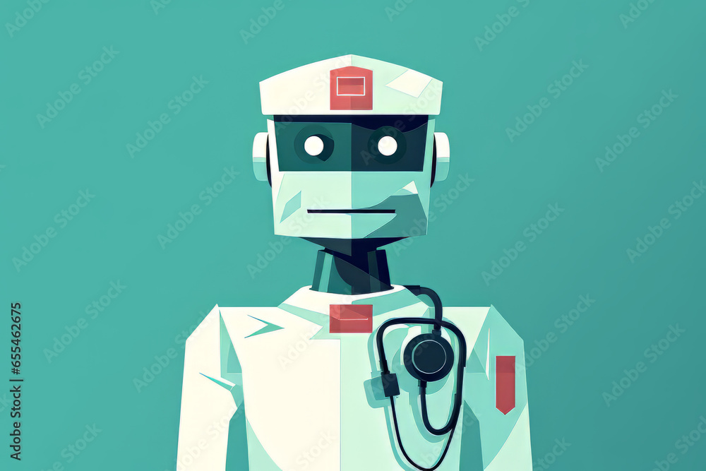 robot doctor with stethoscope