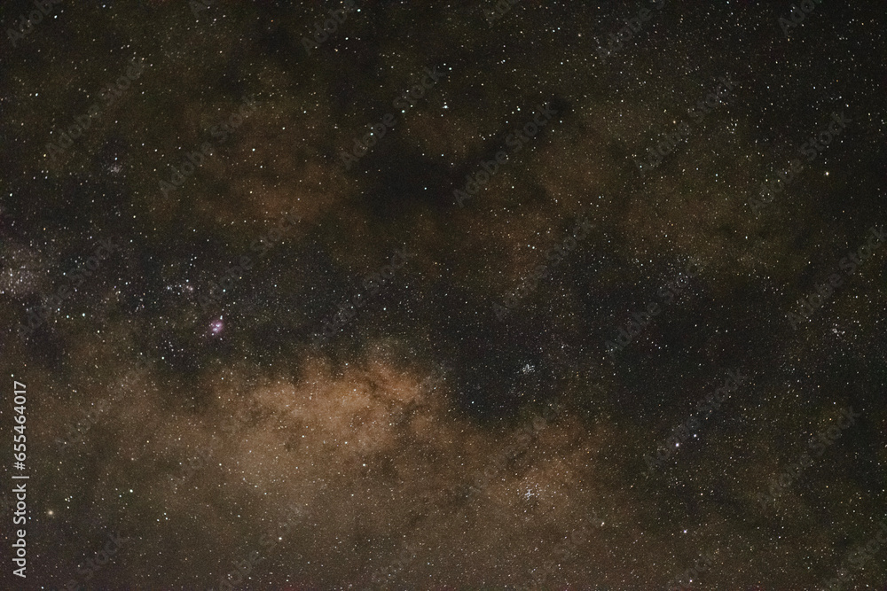milky way core closeup showing stellar dust and nebulae